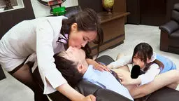 女上司にイビられ唇奪われ唾液飲まされ続けながら可愛い部下に乳首弄りと慰めフェラされ続ける EAGLE
